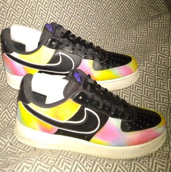 Nike Other - Nike Air Force 1 Low Black Tie Dye Mens Size 1